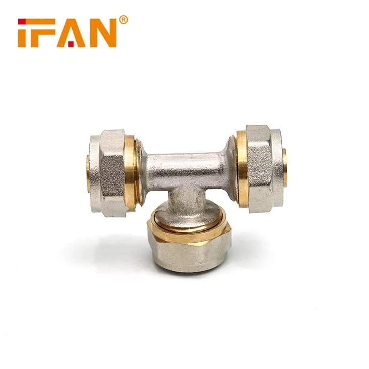 Brass Conpression PEX Tee Fittings (4)